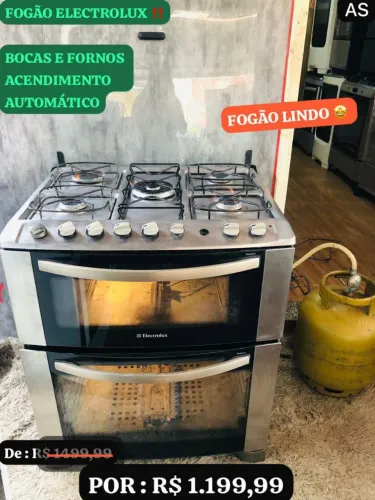 Fogão Eletrolux 5 bocas 2 fornos automático