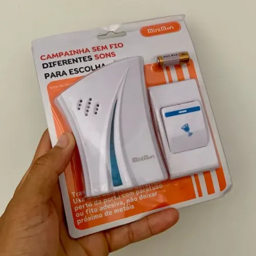 Campainha sem fio com Diferentes Sons para Escolha Minimen