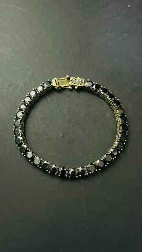 Pulseira Riviera Onix em Ouro 18 K - SUPER OFERTA