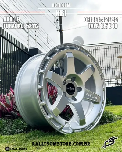 Jogo Roda Rotiform KBI Prata 5x120 - 19x8,5 Offset 35 (Nv)