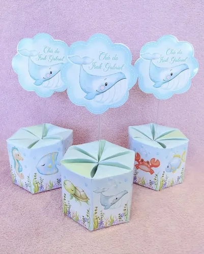 Lembrancinhas Chá de Bebê no fundo do mar