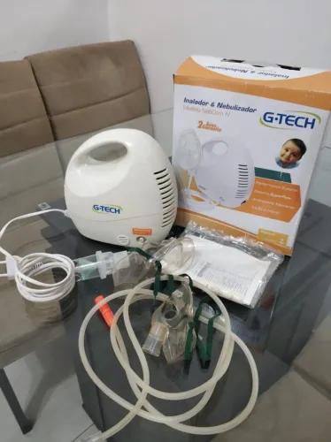 Inalador e Nebulizador NEBCOM IV Branco - G-Tech