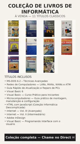 Kit Com 11 Livros Usados de Informática, Internet e Redes