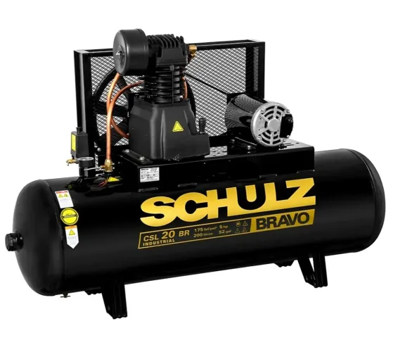 Compressor 20 Pés 200 Lt Industrial 175 Lb Trifásico CSL20BR BRAVO Motor 5 HP 380V