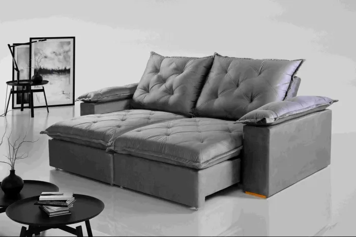 Sofá Retrátil Reclinável Leblon 230 Molas Ensacadas s87