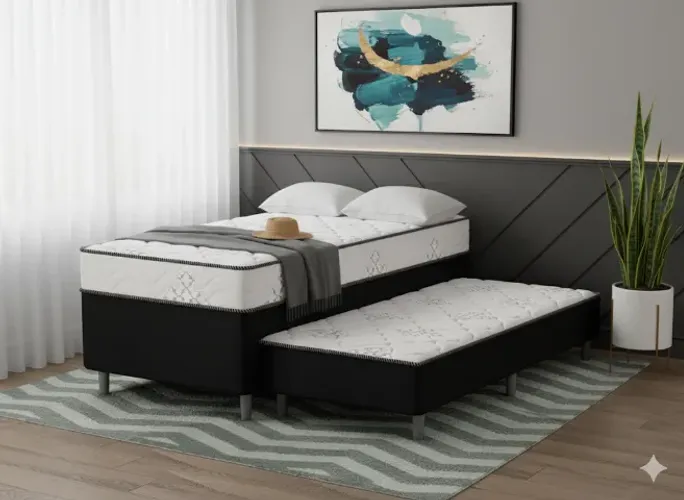 Promoção Cama Box Solteiro com Auxiliar