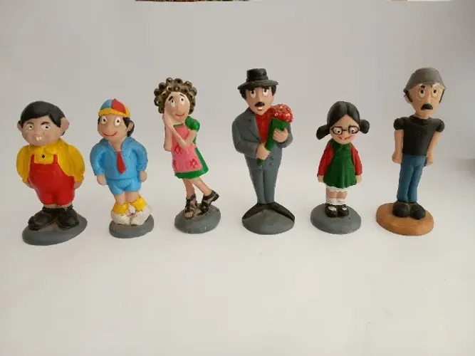 Bonecos Turma do Chaves em resina - 6 un. - Com desgastes