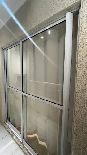 Porta perfil alumínio duas folhas