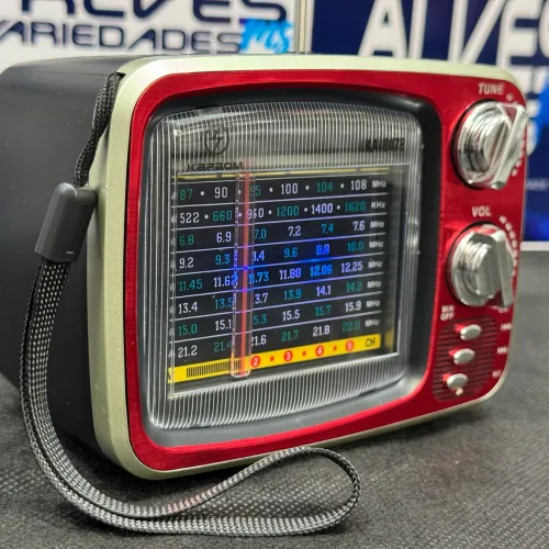 Rádio FM estilo retrô com bluetooth 