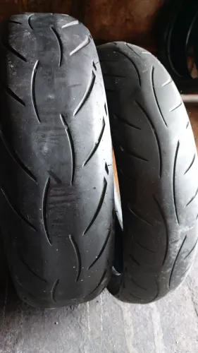 Par de pneus p/ cb300r, mt03, ninja300, kasinsk250, dafra250, fazer250 etc..