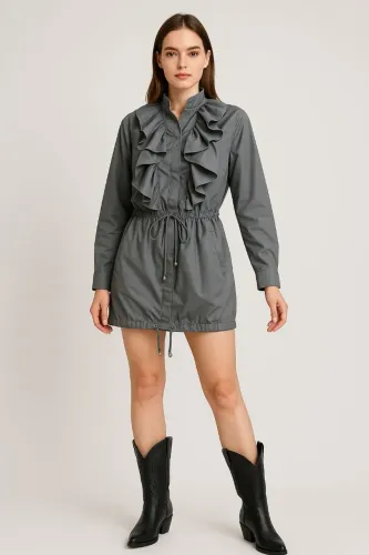 Vestido Parka Trimix tam 40 moda Boho