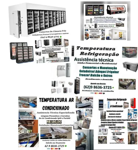 Nossos serviços:Câmera fria/Geladeiras/Freezer e outros(Consertos/Manutenção)