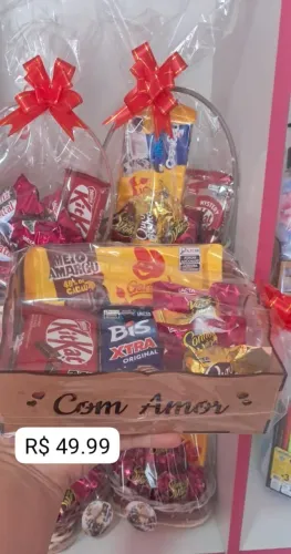 Minis cestas de chocolates para amigo doce