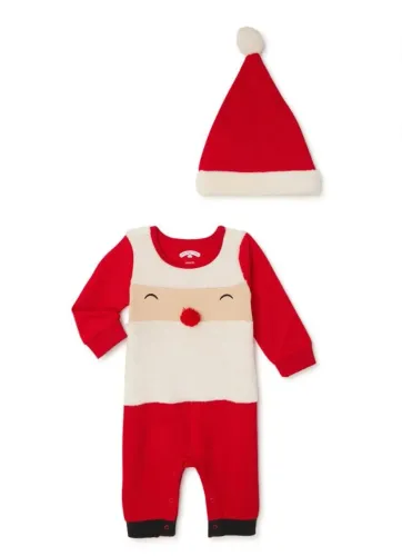Macacão Papai Noel Holiday Time  tamanho 12 meses importado (Novo)