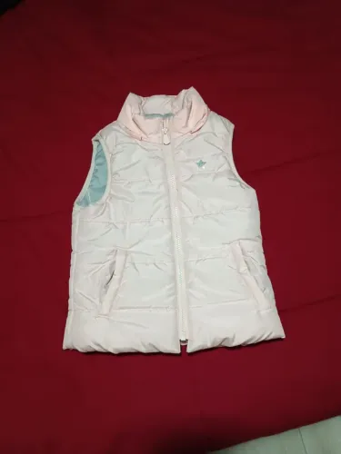 Colete infantil tipo puffer Tex - Rosa