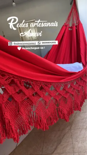 Rede Sol a Sol com varandas Artesanais- 4,30m X 1,65m 