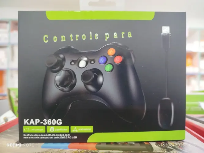 Controle para Xbox 360 e PC KAP-360G - Conforto e Desempenho!