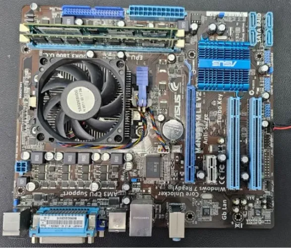 Placa Mãe Asus M4n68t M Le V2 + Amd Athon Ii E 4gb De Ram