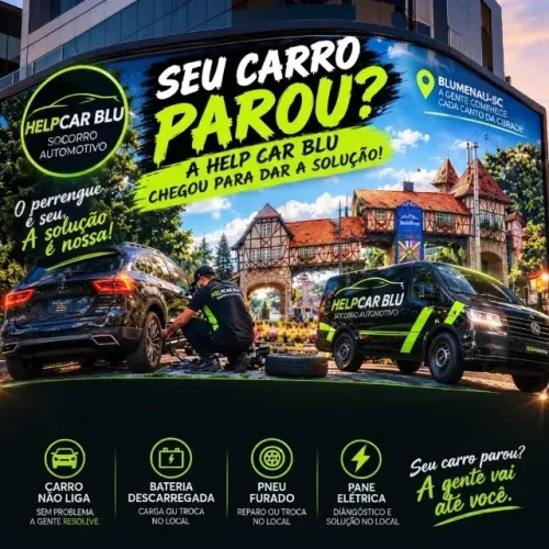 SOCORRO AUTOMOTIVO EM BLUMENAU | PNEU FURADO | CARRO NÃO LIGA | BATERIA