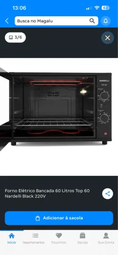 Forno Elétrico Nardelli Top 60 - 60 Litros