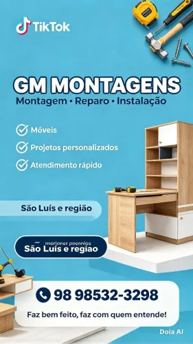 Montador de móveis<br>Montagem e Instalação com Garantia