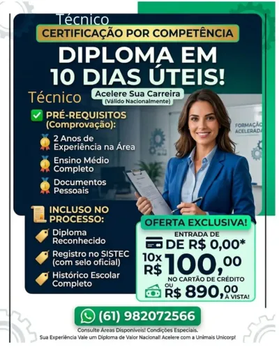 diploma técnico por competência 