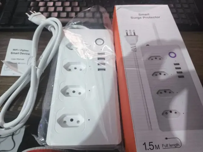 filtro de linha tomada inteligente suporte wifi alexa