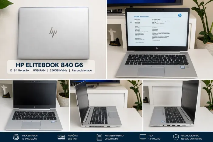 Notebook HP EliteBook 840 G6 | i5 | 8GB | 256GB NVMe | Recondicionado