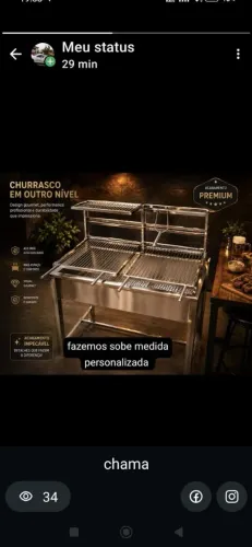 Churrasqueira em aço inox!