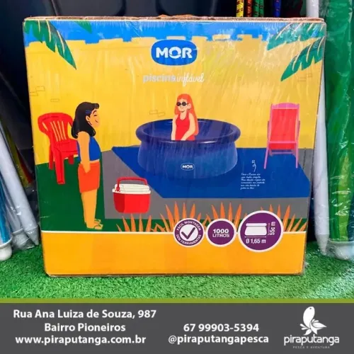 Piscina Inflável MOR 1000 Litros Criança Infantil Adulto Compacta de Fácil Montagem