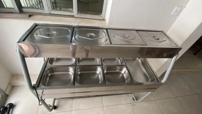 Pista quente + fria (buffet) para restaurante 