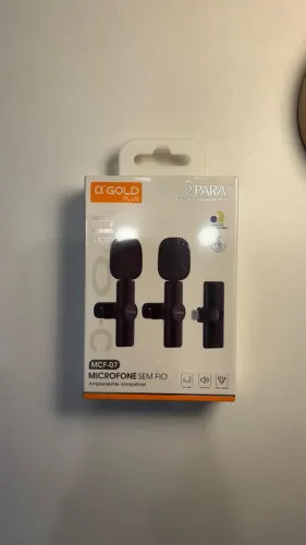 Microfone de Lapela Duplo Sem Fio A'Gold MCF-07 Tipo C