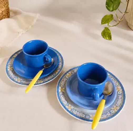 Jogo de Café Azul para 2 Pessoas