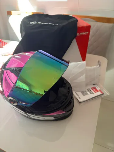 CAPACETE LS2 FF358 CLASSIC EVO ULTRA BLACK/PINK