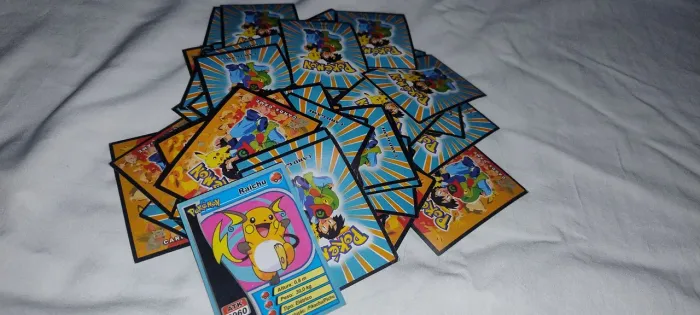 Lote 55 mini Cards Pokémon antigo