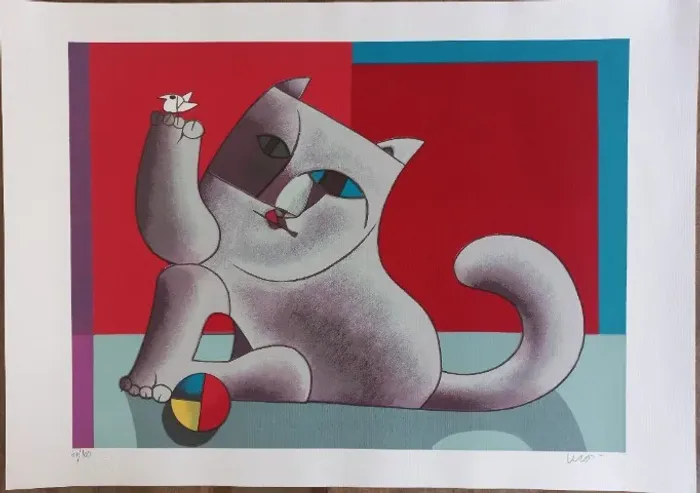 Gravura de Inos Corradin - Quadro em serigrafia   