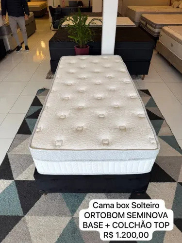 Cama Box Solteiro ORTOBOM SEMINOVA - ENTREGAMOS