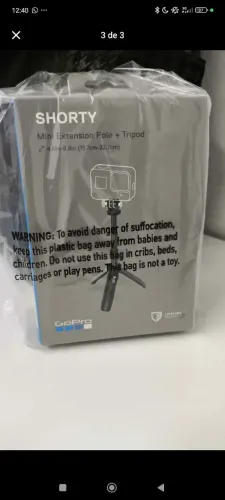 GoPro Shorty (Minibastão Extensor + Tripé) - Preto