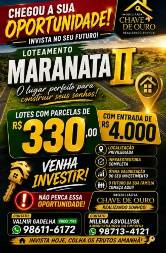 Lotes para venda tem 140 metros quadrados em Guarapes - Natal - RN