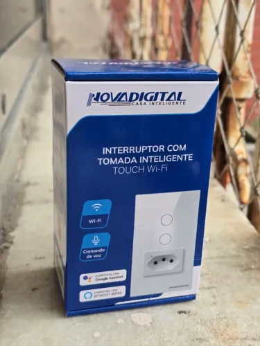INTERRUPTOR COM TOMADA INTELIGENTE NOVA DIGITAL **CAIXA FECHADA/NUNCA USADO**