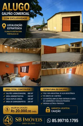 ALUGO GALPÃO EM FORTALEZA-CE