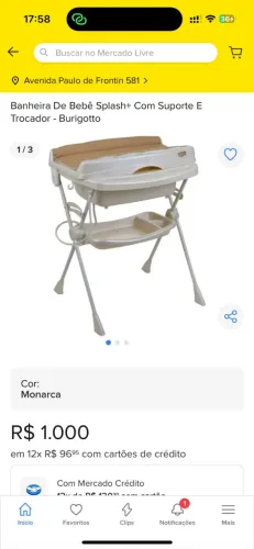 Banheira De Bebe Splash Burigotto Completa com suporte e trocador modelo novo