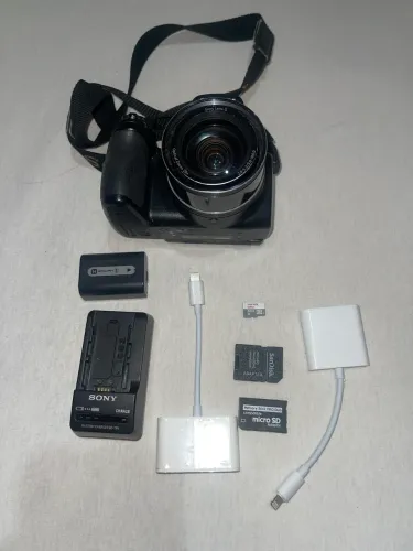 CÂMERA CYBERSHOT SONY SEMI-PROFISSIONAL 18X ZOOM ATÉ A LUA + ADAPTADORES + CARTÃO MICRO SD