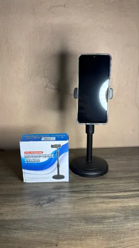 Suporte Ajustável de Mesa para Celular - Novo