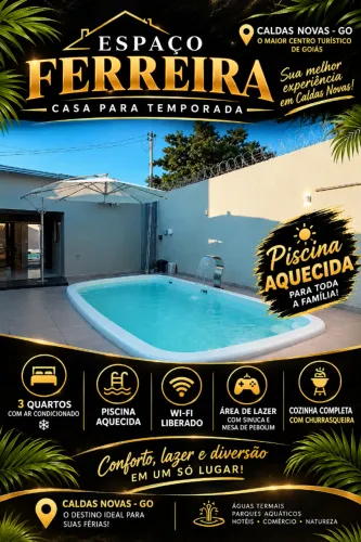 Oportunidade! CASA PARA TEMPORADA CALDAS NOVAS GOIAS