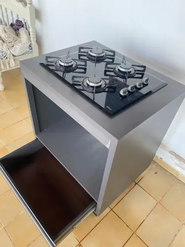 FOGÃO COOKTOP COM BANCADA MDF