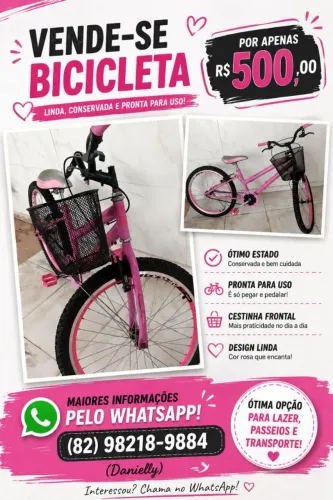 Bicicleta Aro 24 Semi Nova. Aceita cartão Crédito...