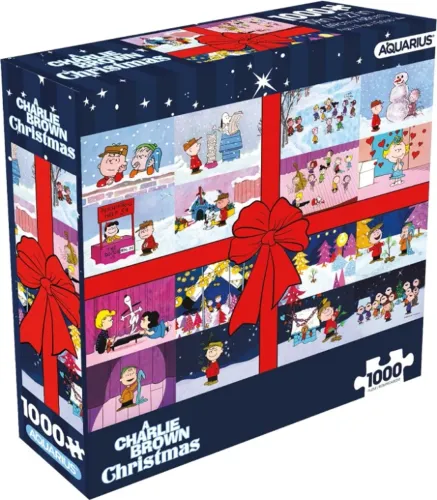 quebra cabeça AQUARIUS Peanuts Charlie Brown Christmas Collage1000 Jigsaw Puzzle
