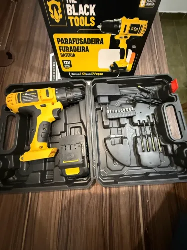 Furadeira parafusadeira sem fio a bateria 12V - BlackTools NOVO