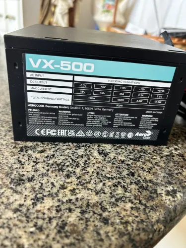 Fonte de Alimentação Aerocool Vx500